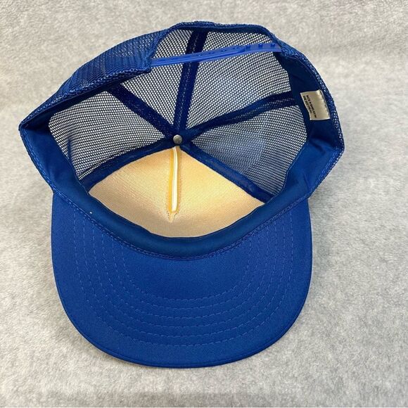 Proud To Be Safe Trucker Hat White Blue Mesh SnapBack Foam Rope Brim Foam Casual - Picture 7 of 9